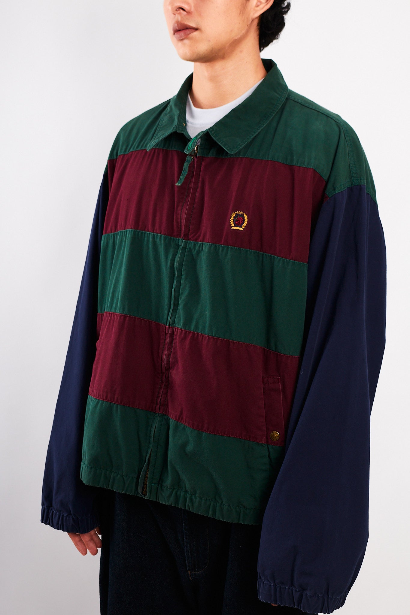 1990 Vintage Tommy Hilfiger Lion's Emblem Colorblock Harrington (L/XL)