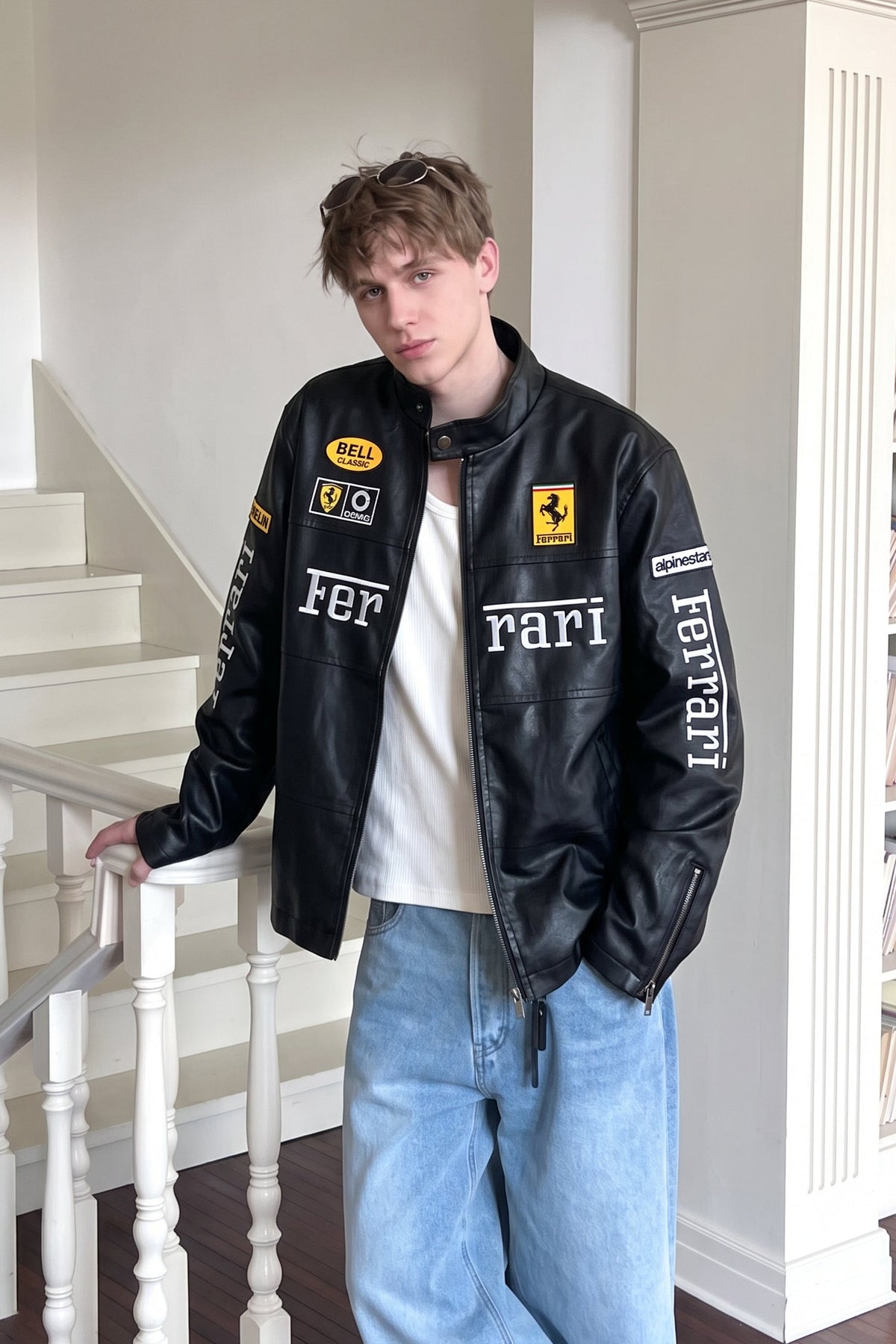 Scuderia Ferrari Motorsport Black Edition Spellout Racing Jacket
