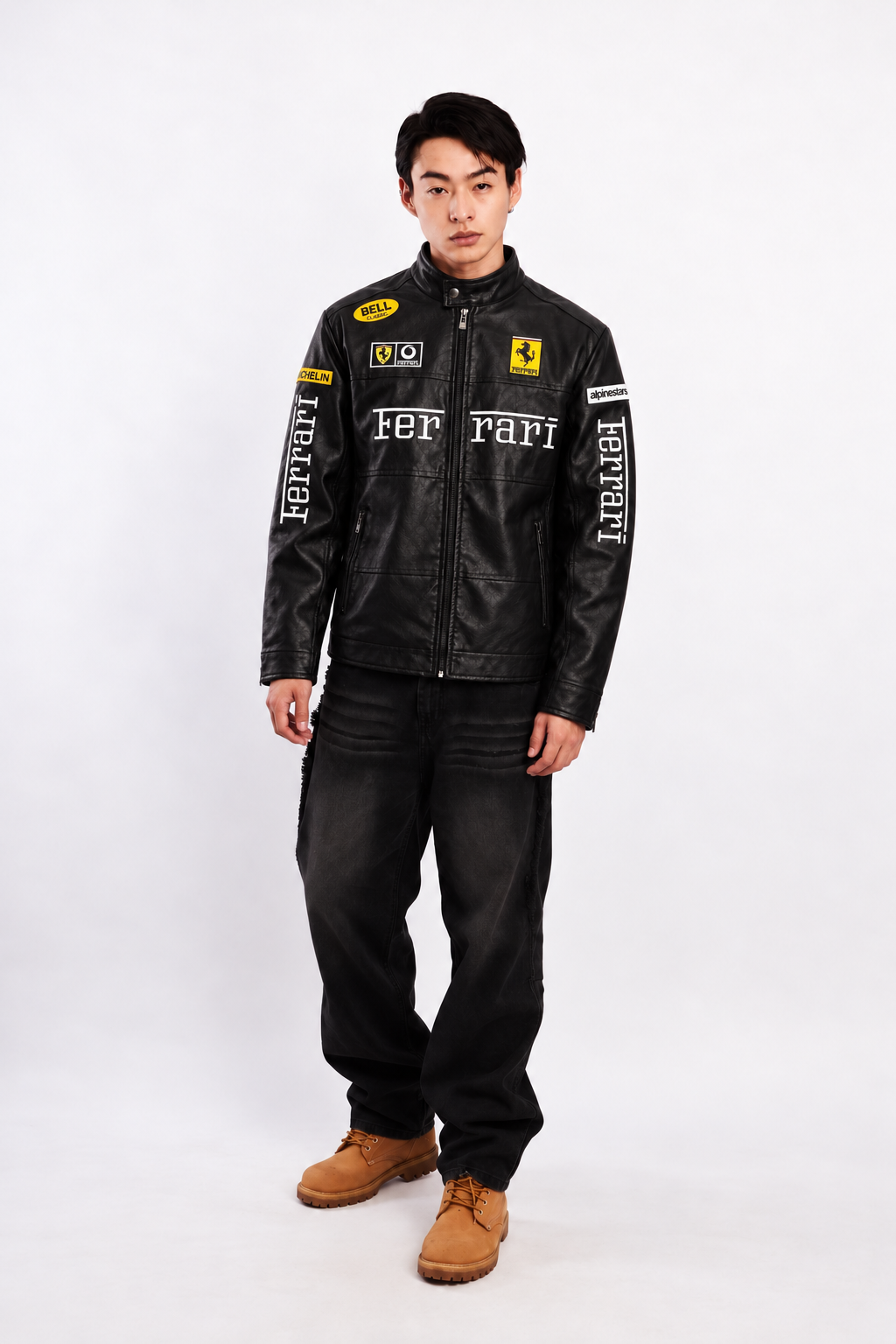 Scuderia Ferrari Motorsport Black Edition Spellout Racing Jacket