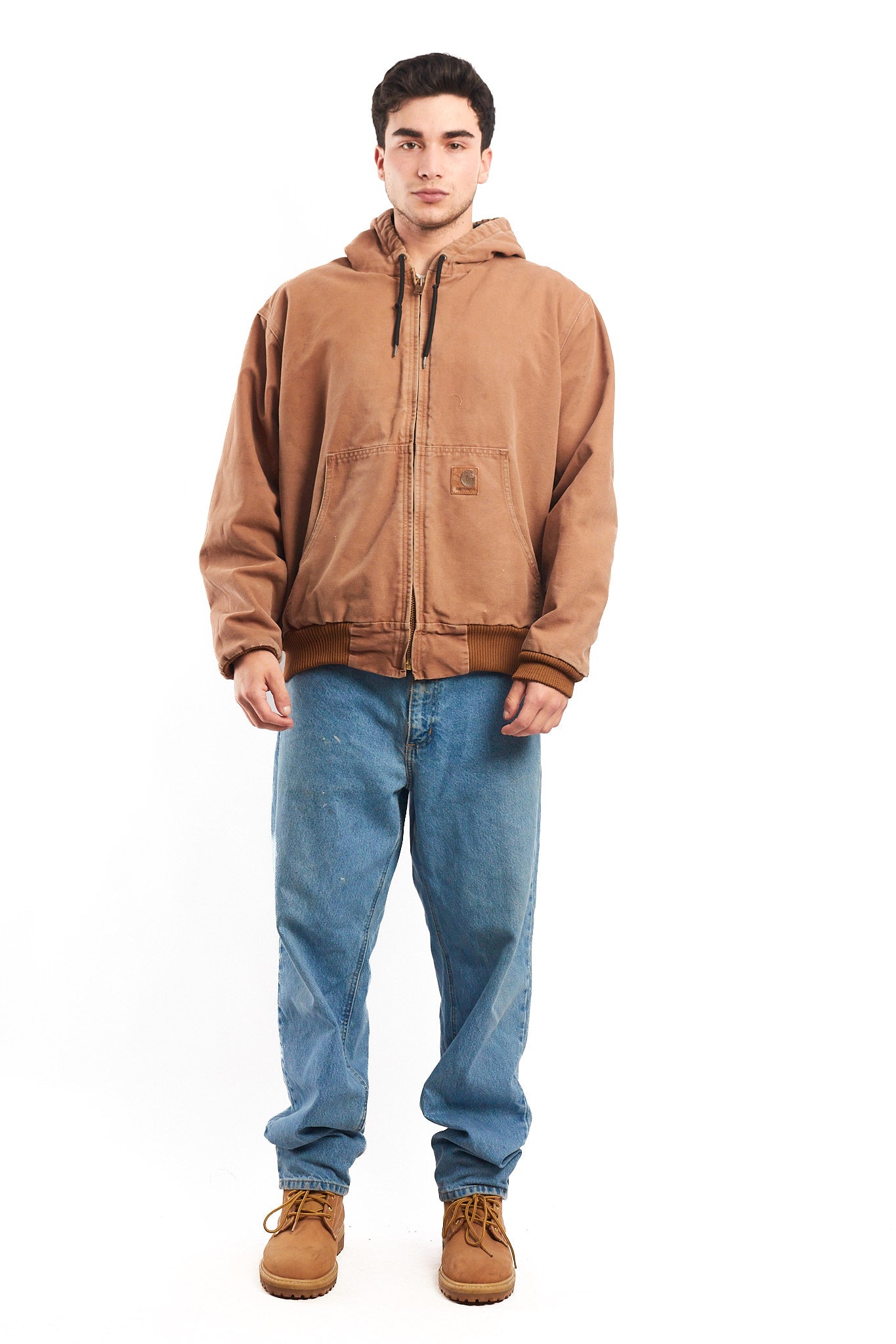 Vintage Carhartt J140 Cocoa Brown Duck Active Jacket (L/XL)