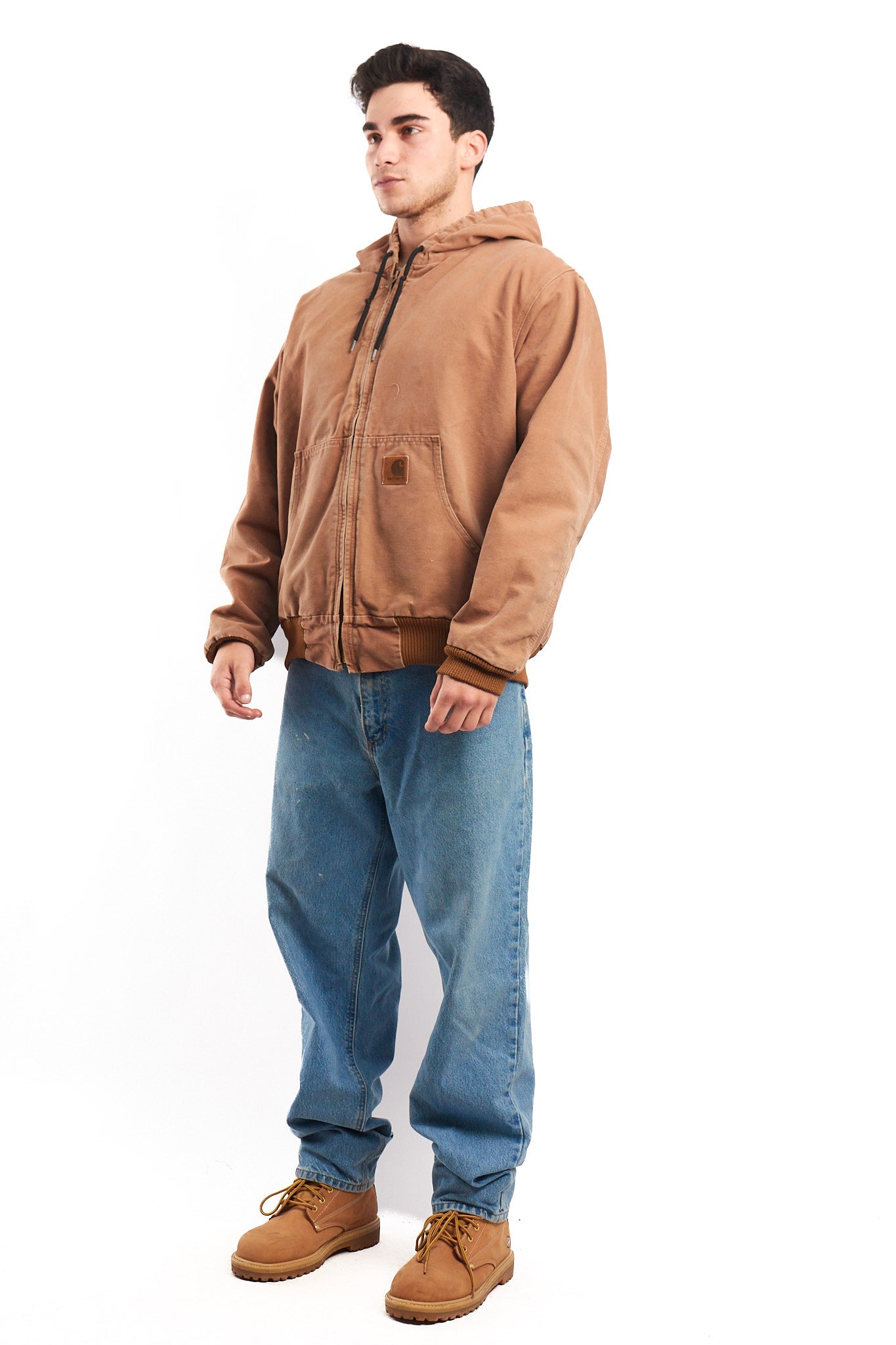 Vintage Carhartt J140 Cocoa Brown Duck Active Jacket (L/XL)