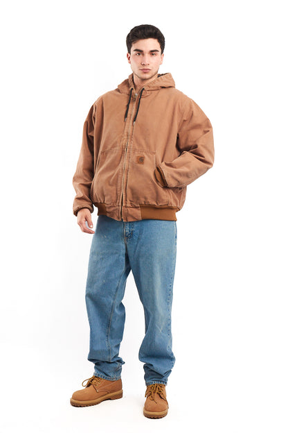Vintage Carhartt J140 Cocoa Brown Duck Active Jacket (L/XL)