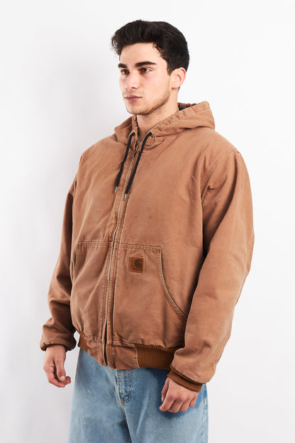 Vintage Carhartt J140 Cocoa Brown Duck Active Jacket (L/XL)