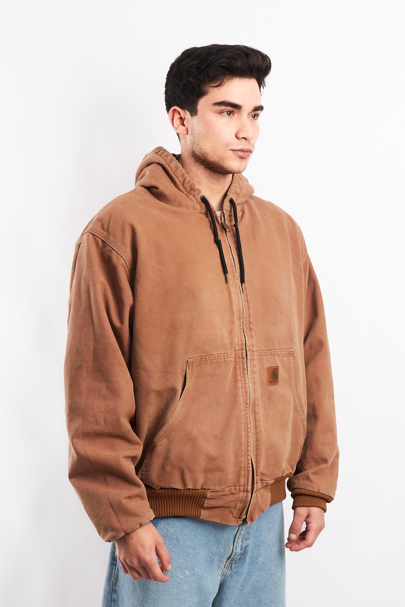 Vintage Carhartt J140 Cocoa Brown Duck Active Jacket (L/XL)
