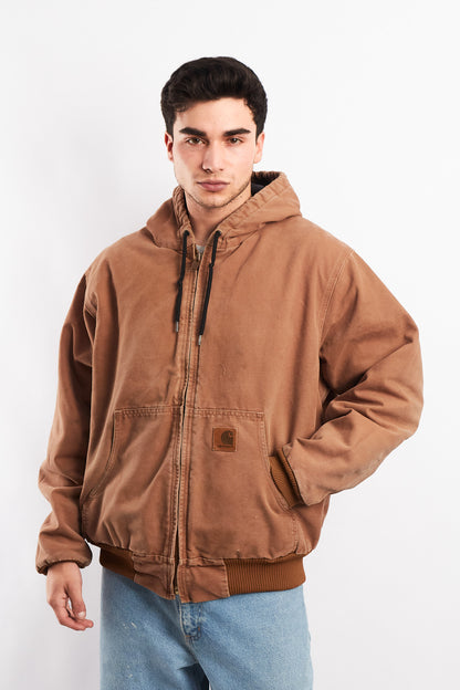 Vintage Carhartt J140 Cocoa Brown Duck Active Jacket (L/XL)