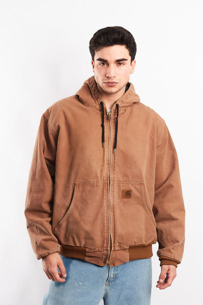 Vintage Carhartt J140 Cocoa Brown Duck Active Jacket (L/XL)