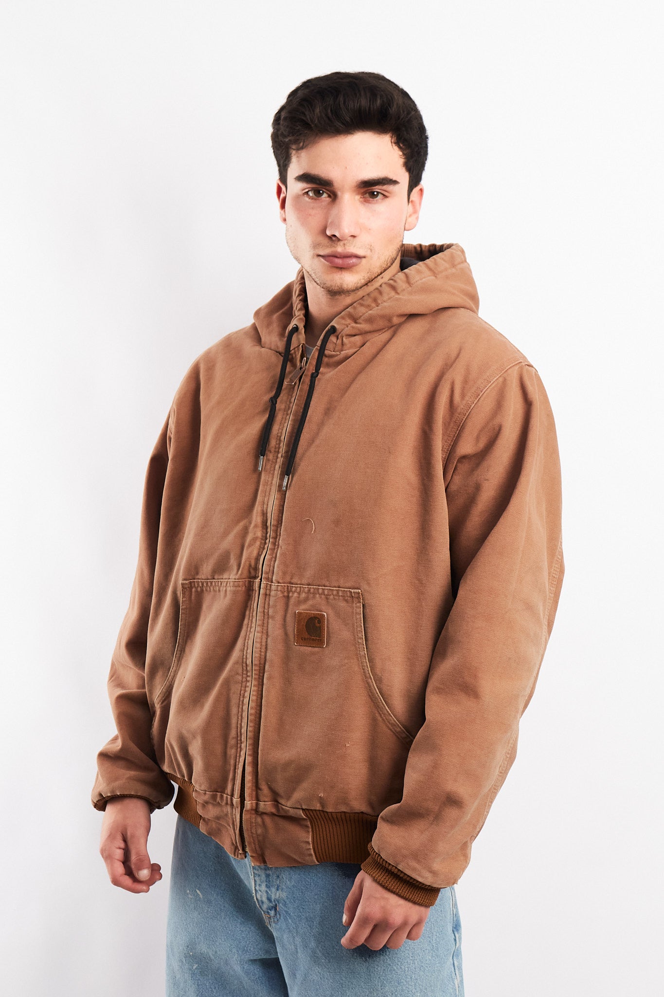 Vintage Carhartt J140 Cocoa Brown Duck Active Jacket (L/XL)