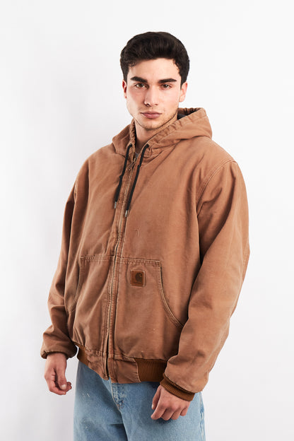 Vintage Carhartt J140 Cocoa Brown Duck Active Jacket (L/XL)