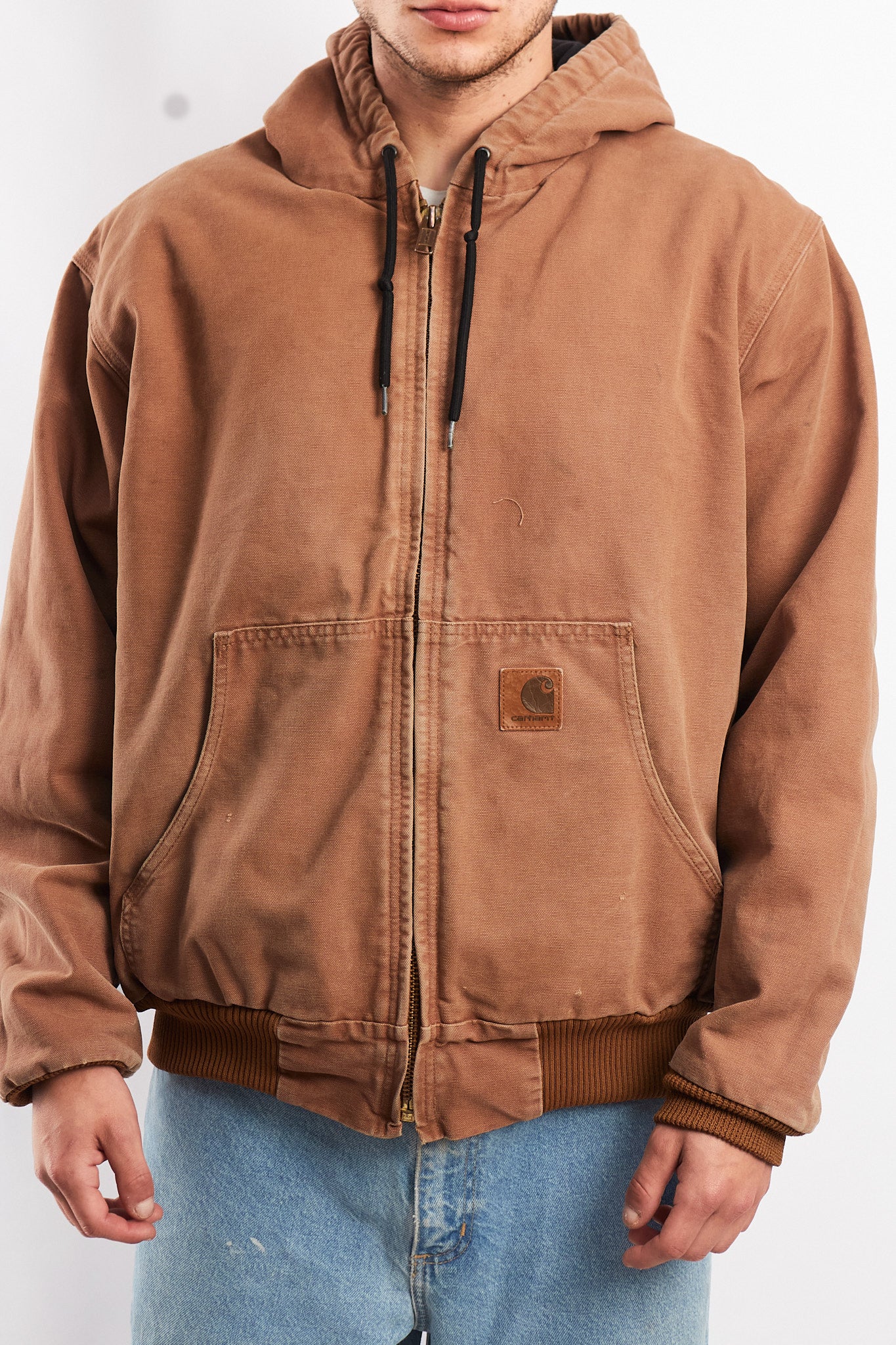 Vintage Carhartt J140 Cocoa Brown Duck Active Jacket (L/XL)