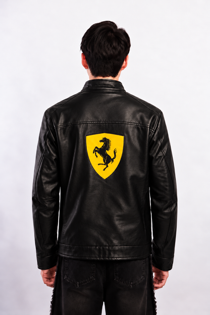 Scuderia Ferrari Motorsport Black Edition Spellout Racing Jacket