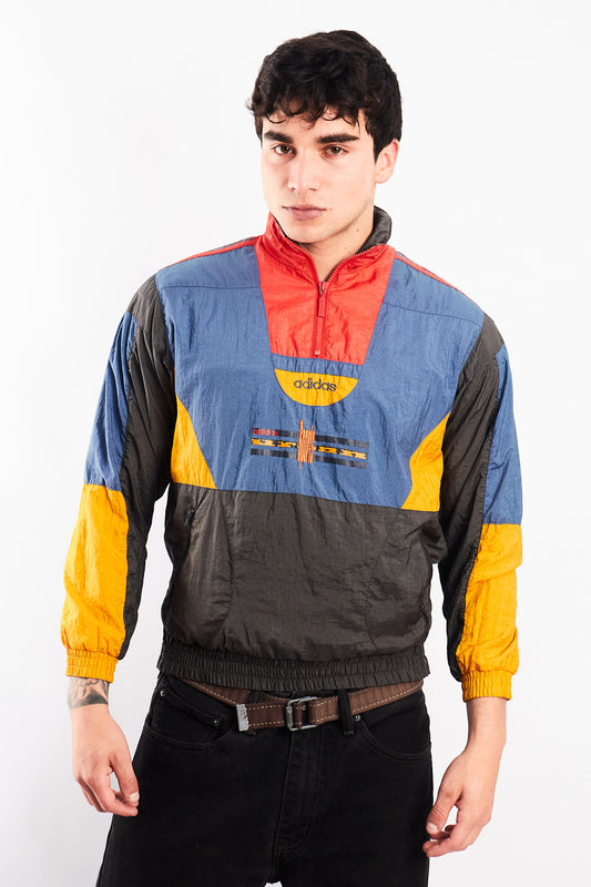 1980 Vintage Adidas Colorblock Quarter Zip (S)