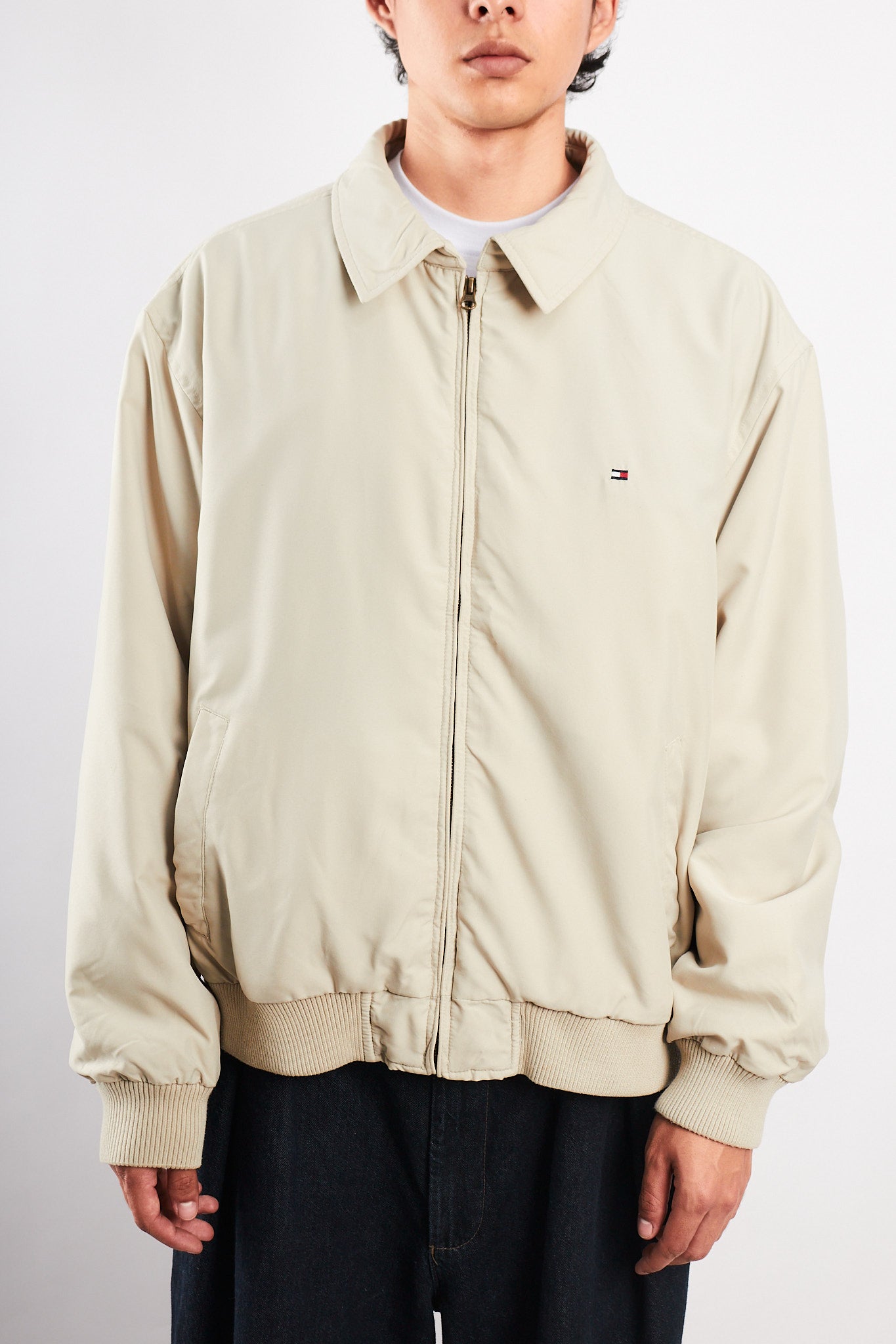 2000 Vintage Tommy Hilfiger Beige Harrington (M)