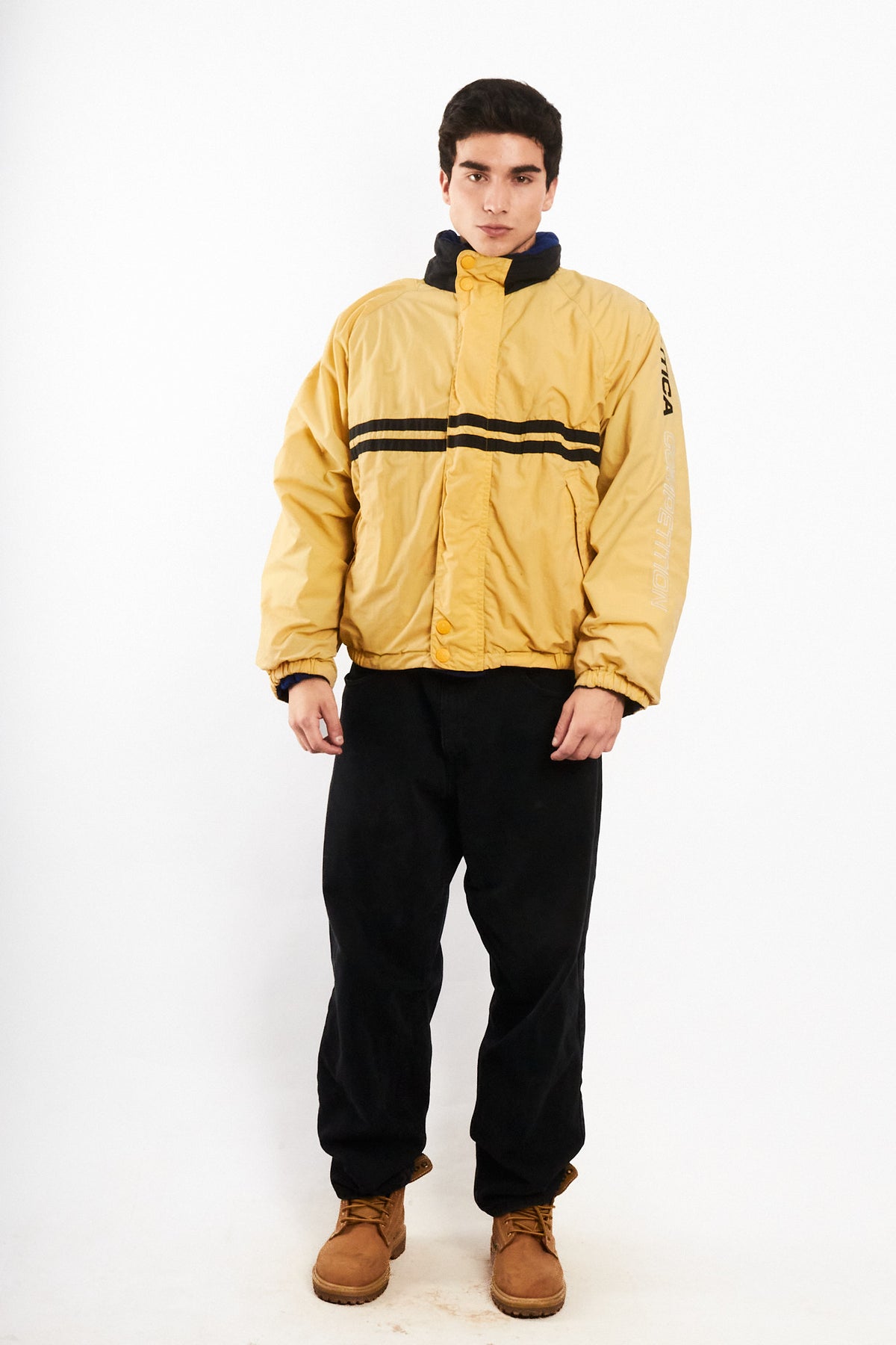 2000 Vintage Nautica Competition Reversible Spellout / Polar Jacket (M/L)