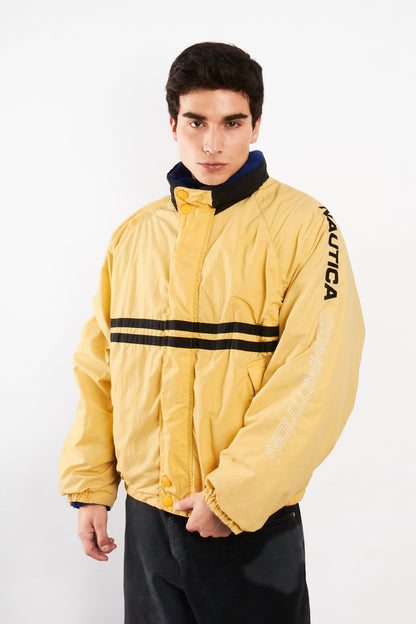 2000 Vintage Nautica Competition Reversible Spellout / Polar Jacket (M/L)