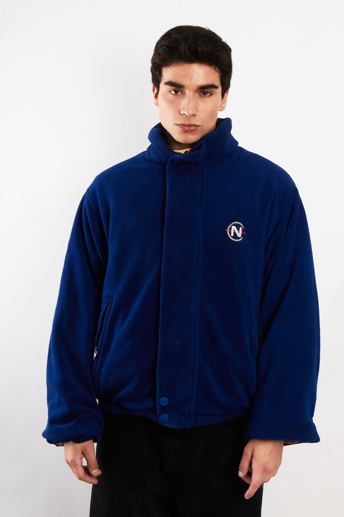 2000 Vintage Nautica Competition Reversible Spellout / Polar Jacket (M/L)