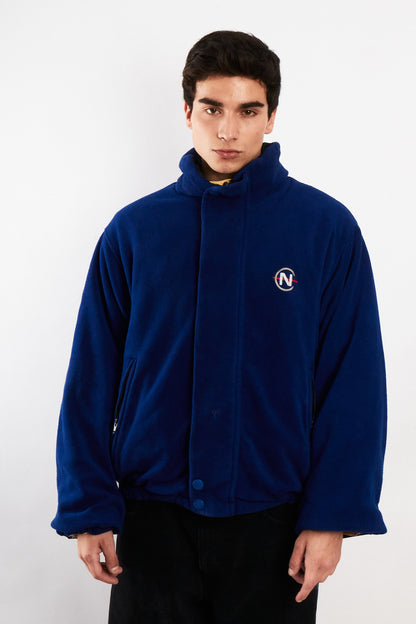 2000 Vintage Nautica Competition Reversible Spellout / Polar Jacket (M/L)