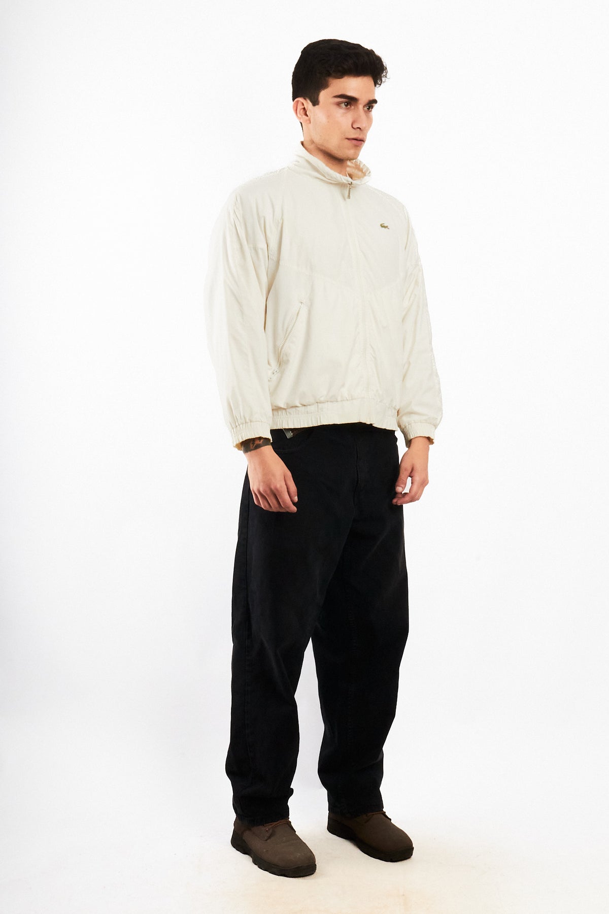 2000 Vintage Lacoste Cream Windbreaker Jacket (M/L)