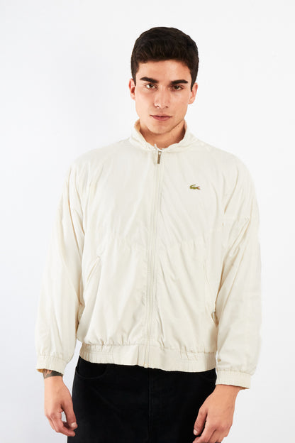2000 Vintage Lacoste Cream Windbreaker Jacket (M/L)