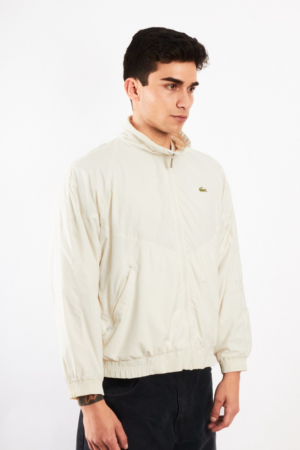 2000 Vintage Lacoste Cream Windbreaker Jacket (M/L)