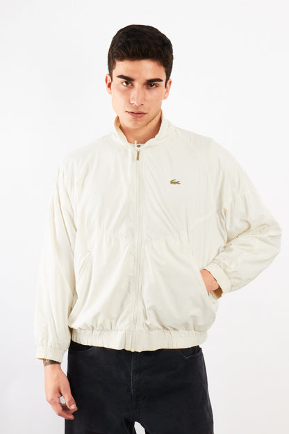 2000 Vintage Lacoste Cream Windbreaker Jacket (M/L)