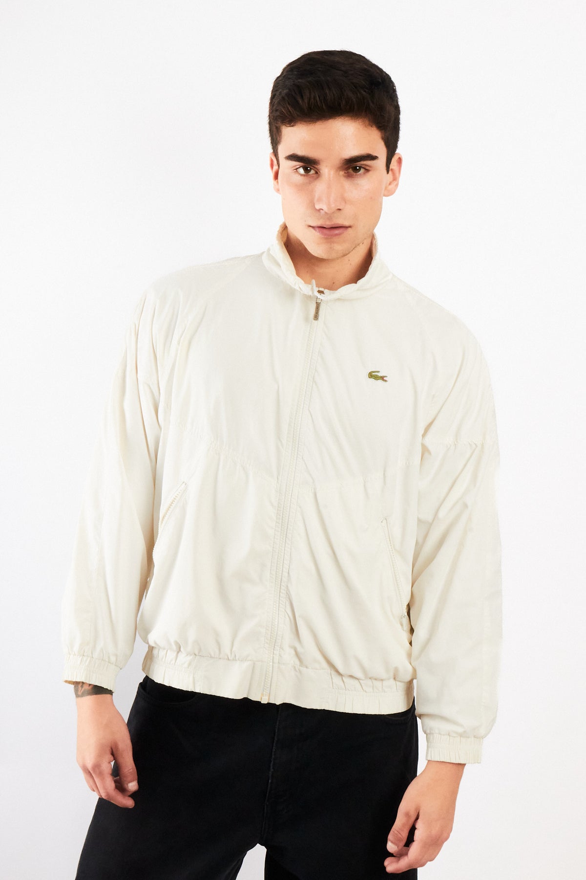 2000 Vintage Lacoste Cream Windbreaker Jacket (M/L)