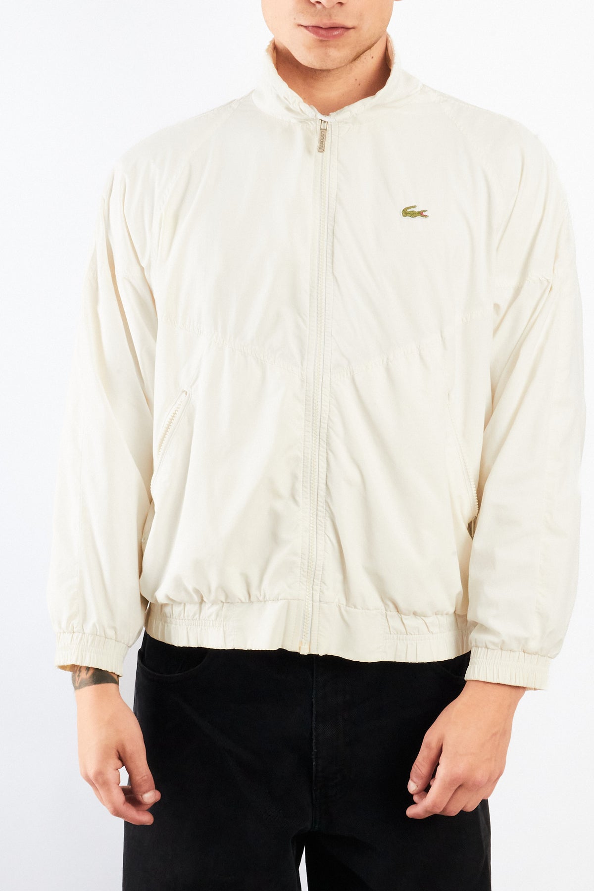 2000 Vintage Lacoste Cream Windbreaker Jacket (M/L)