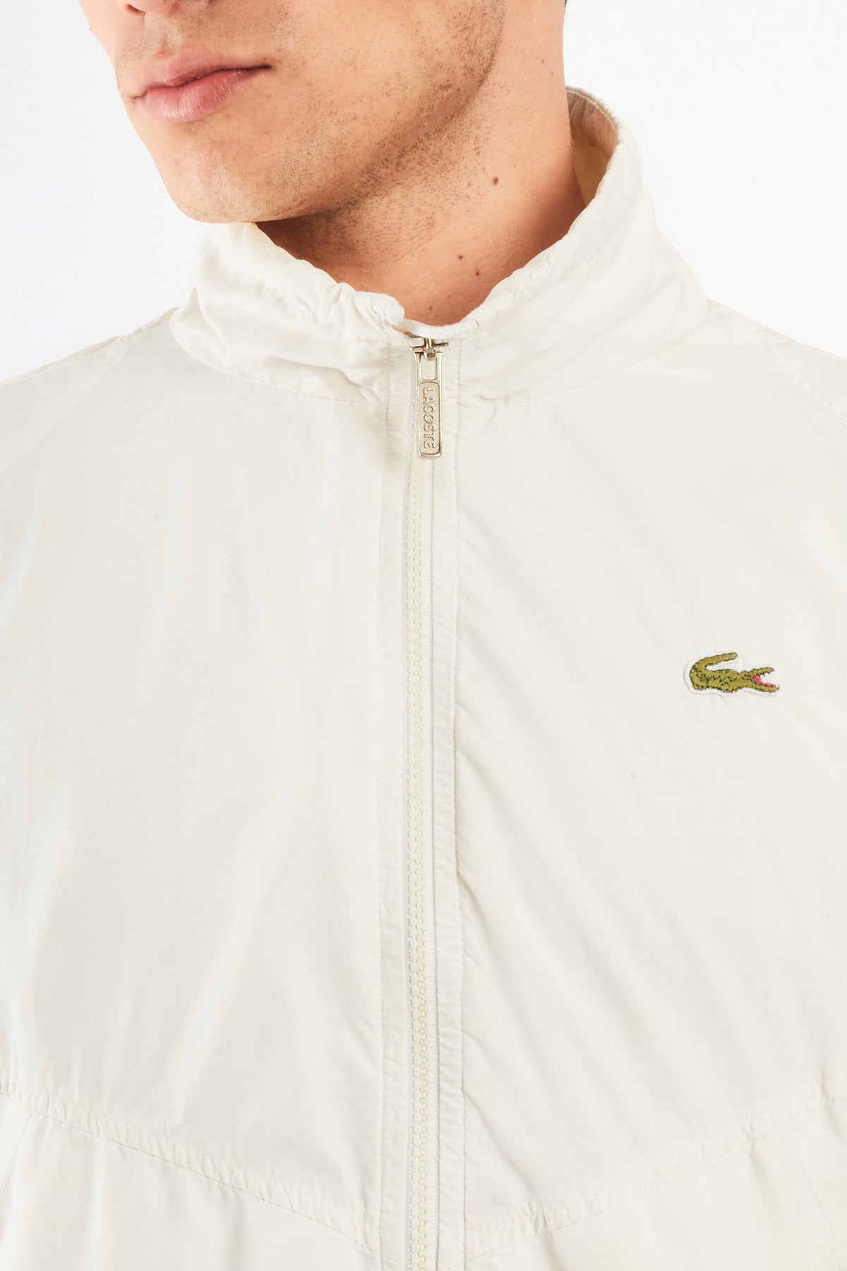 2000 Vintage Lacoste Cream Windbreaker Jacket (M/L)