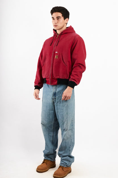 1990 Vintage Carhartt JR110 Light Red Active Jacket (M)