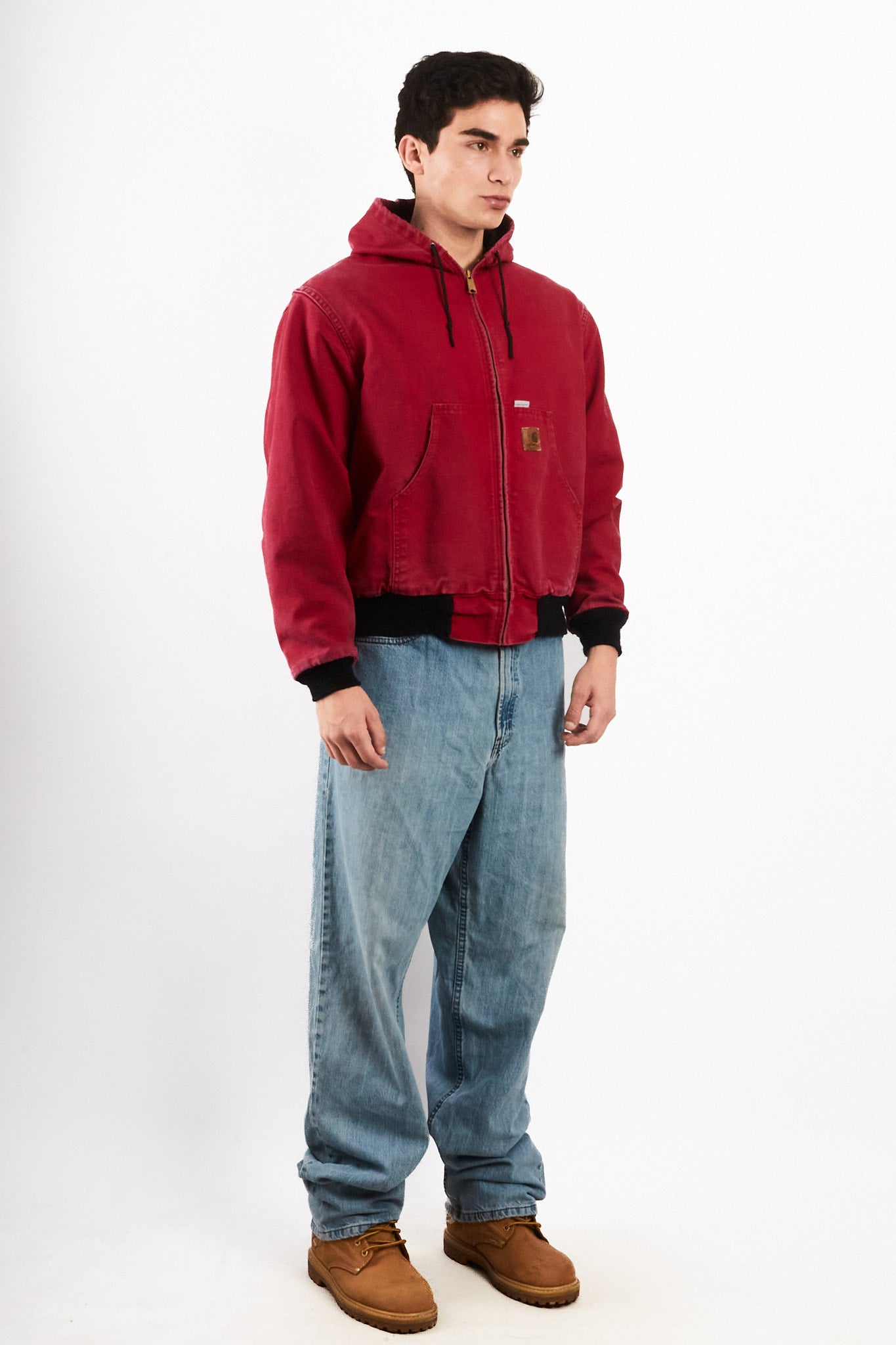 1990 Vintage Carhartt JR110 Light Red Active Jacket (M)