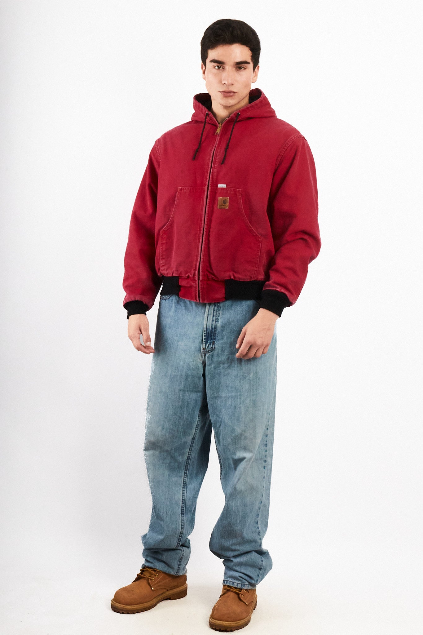 1990 Vintage Carhartt JR110 Light Red Active Jacket (M)