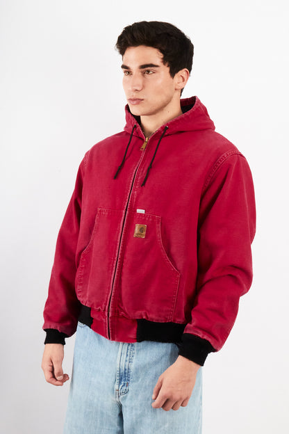 1990 Vintage Carhartt JR110 Light Red Active Jacket (M)