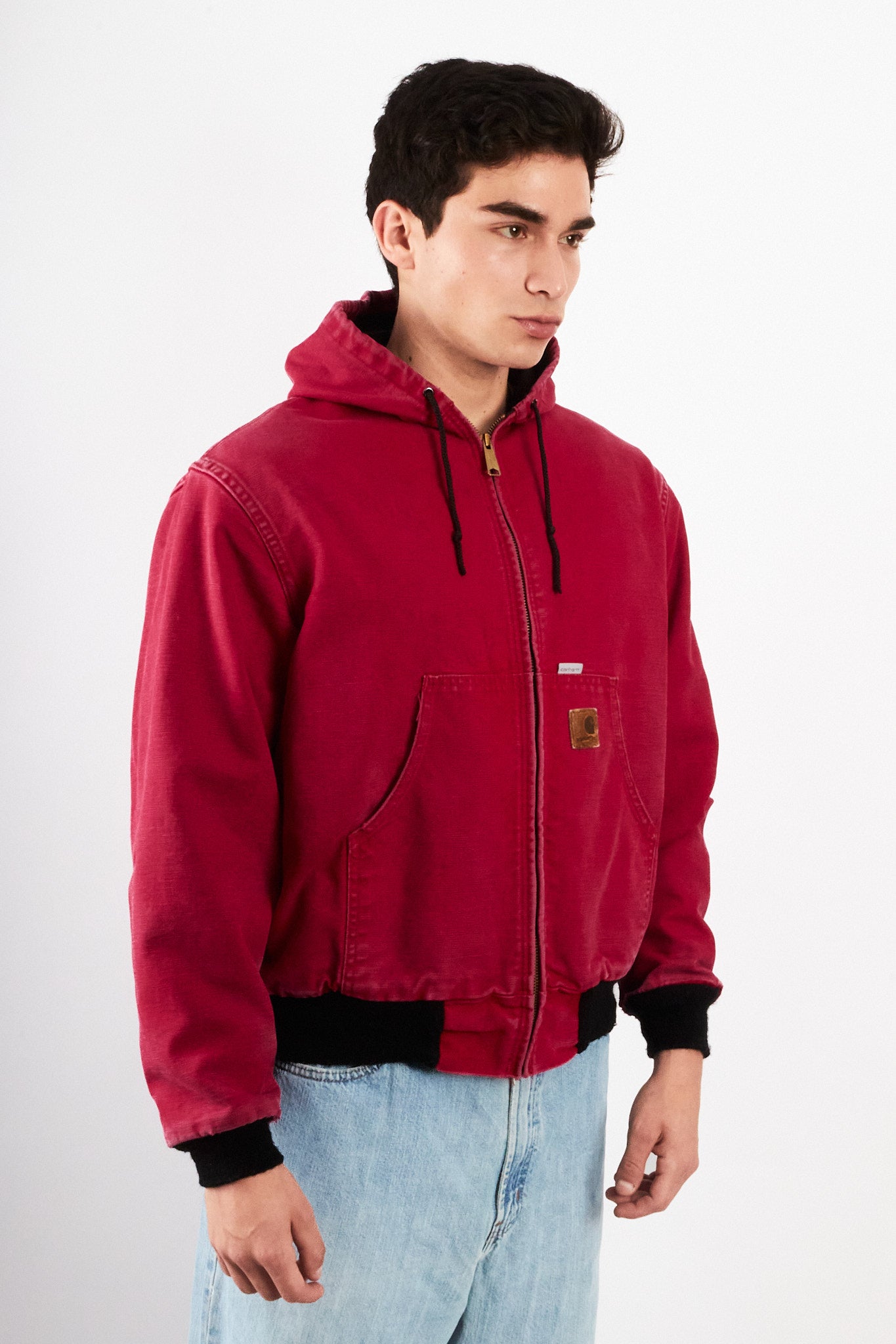 1990 Vintage Carhartt JR110 Light Red Active Jacket (M)