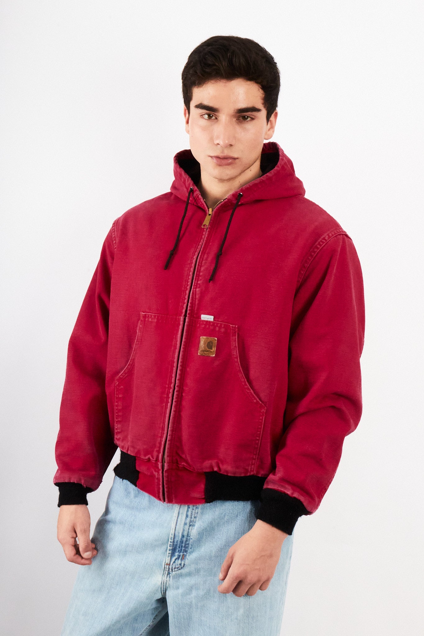 1990 Vintage Carhartt JR110 Light Red Active Jacket (M)