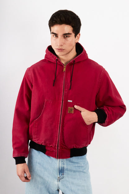 1990 Vintage Carhartt JR110 Light Red Active Jacket (M)