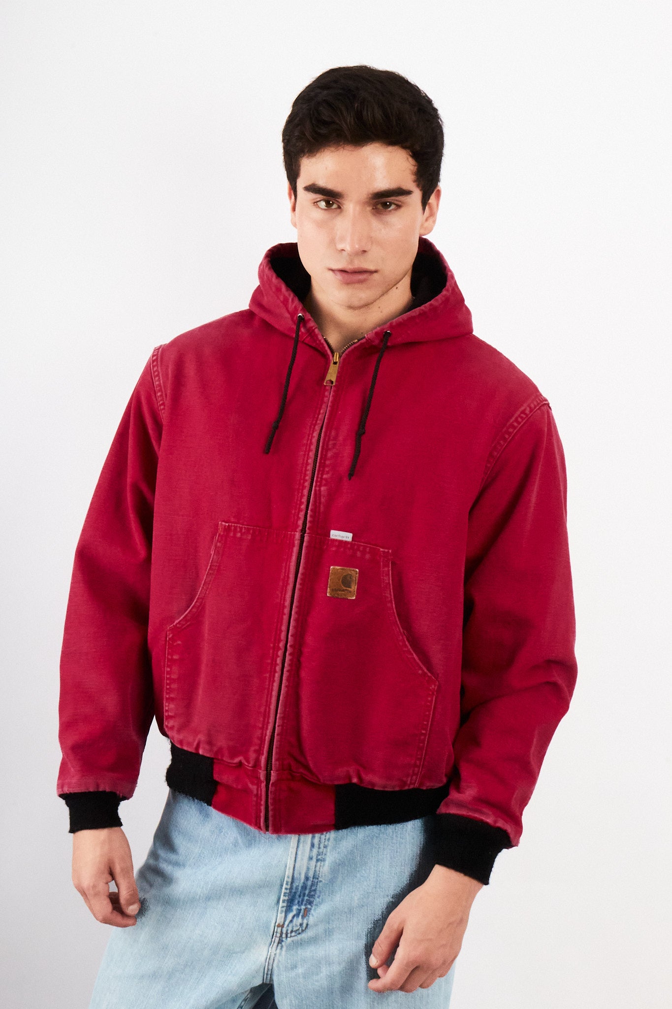 1990 Vintage Carhartt JR110 Light Red Active Jacket (M)