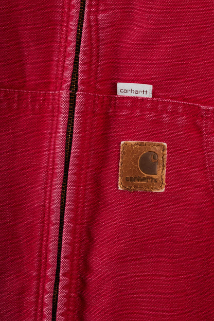 1990 Vintage Carhartt JR110 Light Red Active Jacket (M)