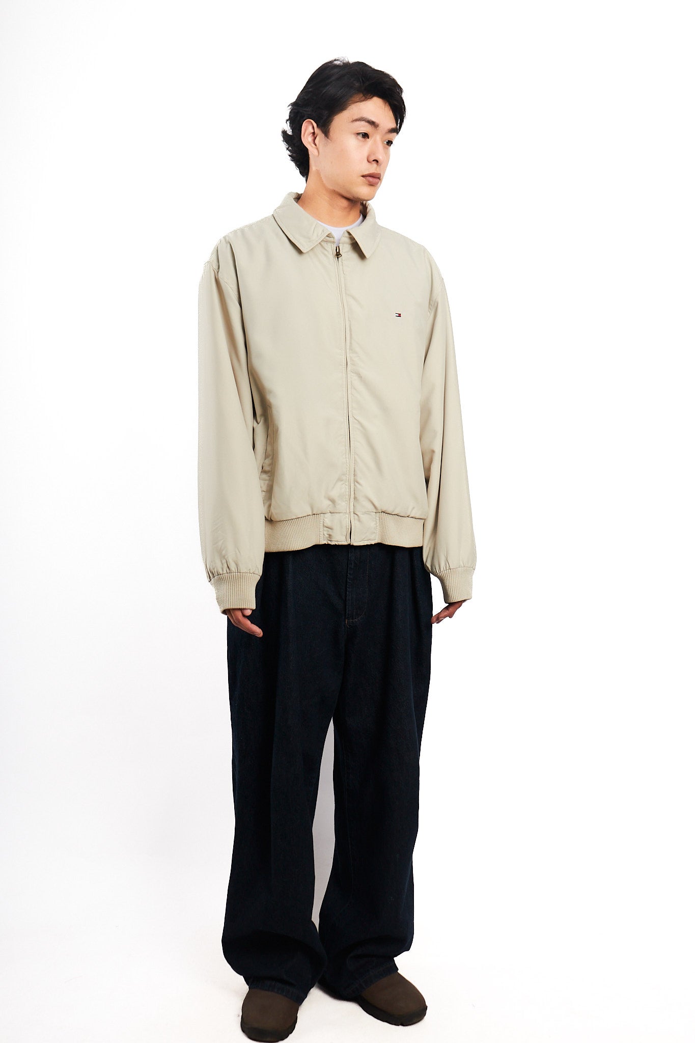 2000 Vintage Tommy Hilfiger Beige Harrington (M)