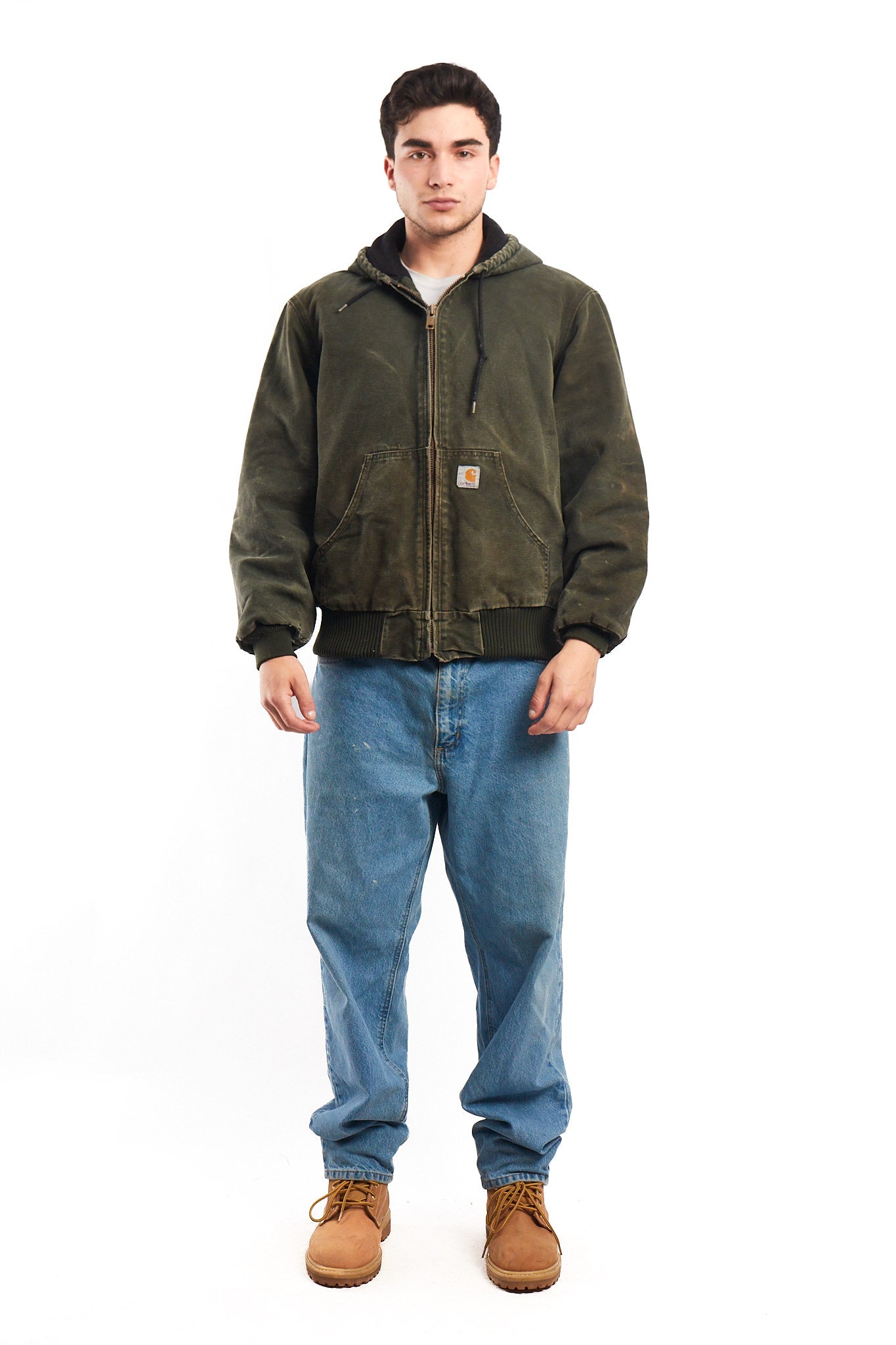 Vintage Carhartt "Kanye West" Faded Moss Green Duck Active Jacket (M/L)