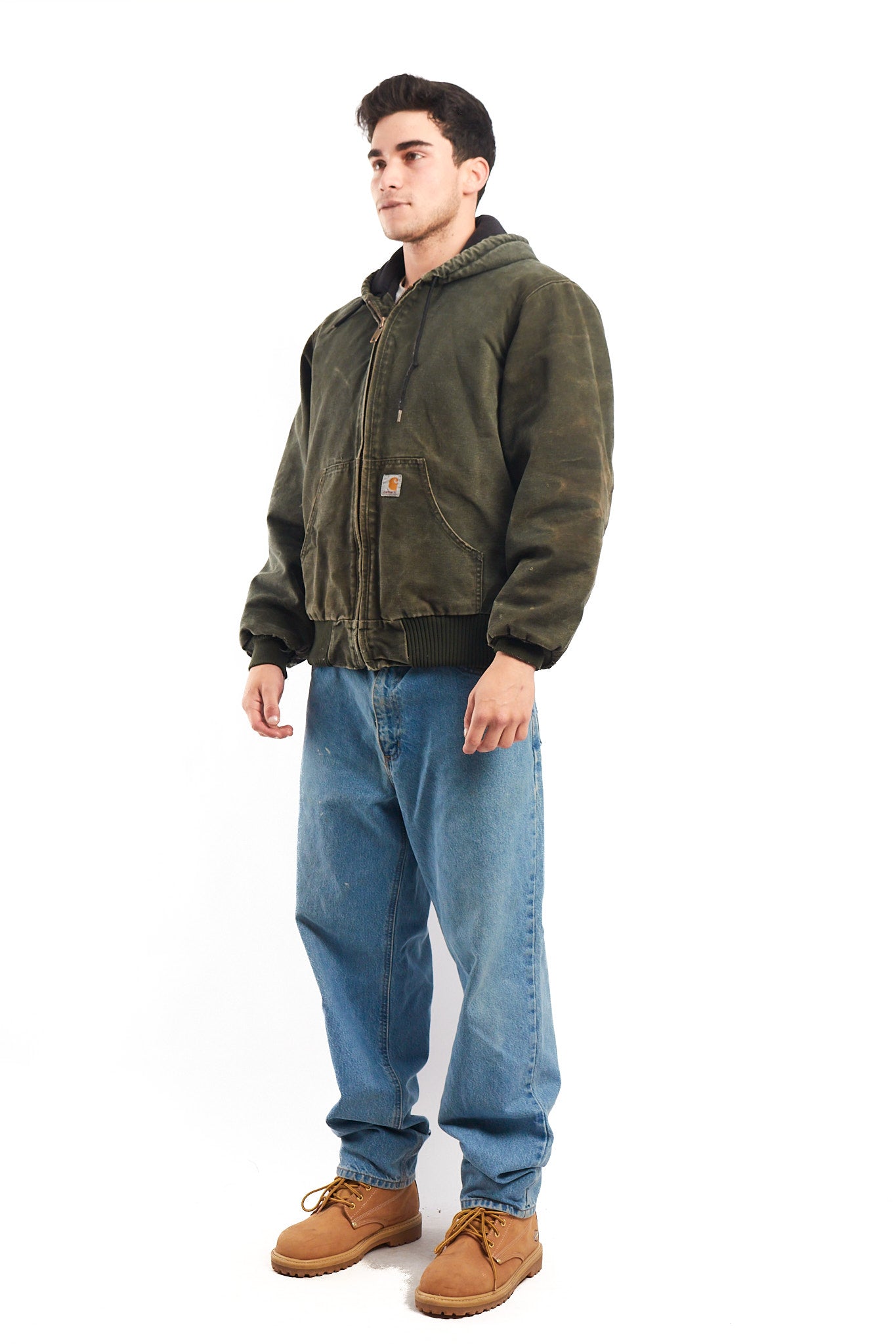 Vintage Carhartt "Kanye West" Faded Moss Green Duck Active Jacket (M/L)