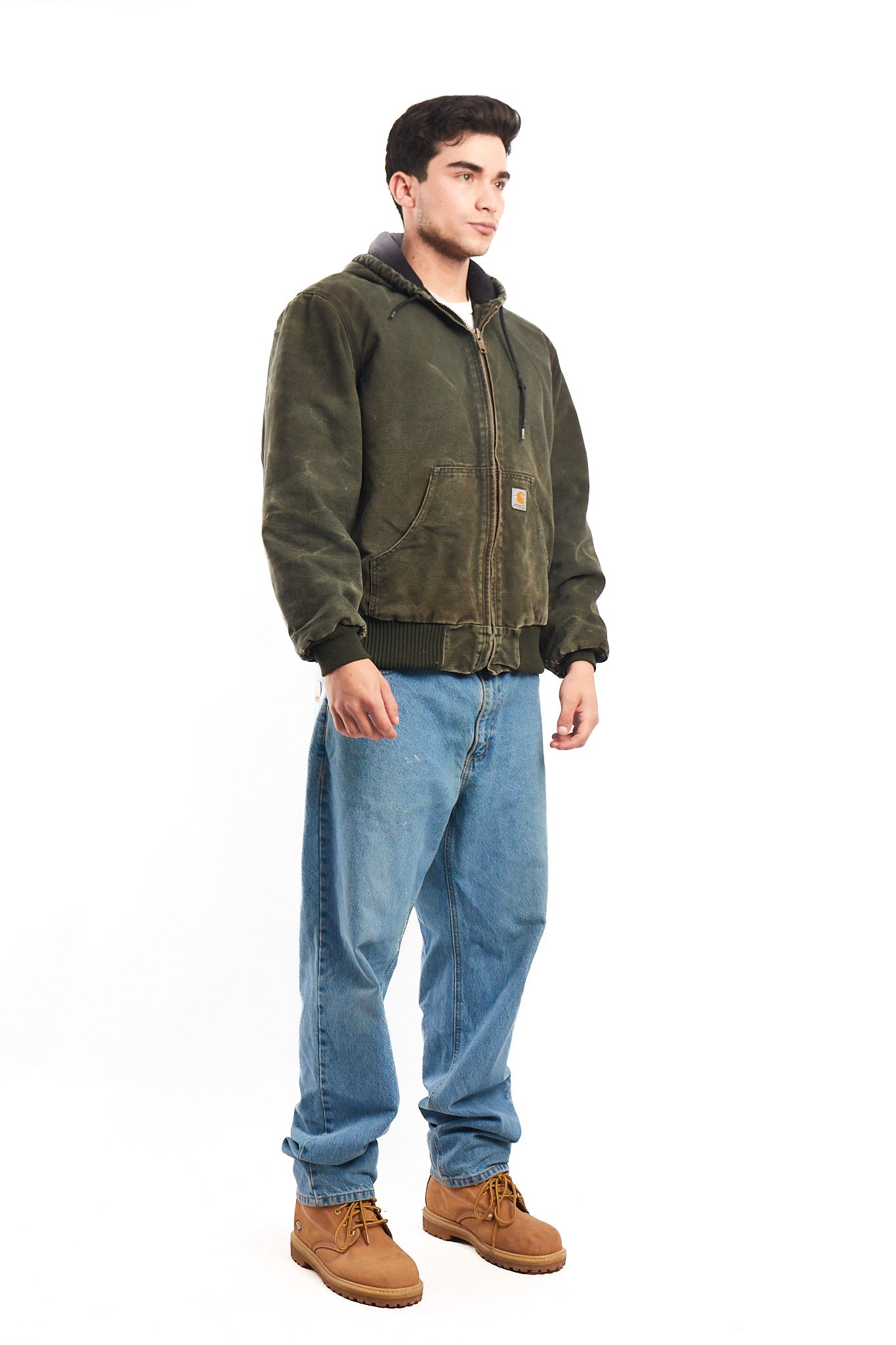 Vintage Carhartt "Kanye West" Faded Moss Green Duck Active Jacket (M/L)