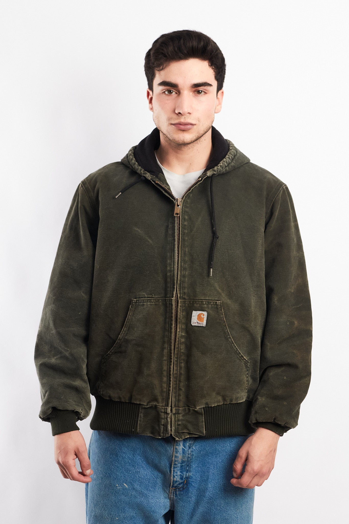 Vintage Carhartt "Kanye West" Faded Moss Green Duck Active Jacket (M/L)