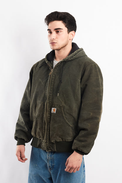 Vintage Carhartt "Kanye West" Faded Moss Green Duck Active Jacket (M/L)