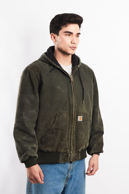 Vintage Carhartt "Kanye West" Faded Moss Green Duck Active Jacket (M/L)