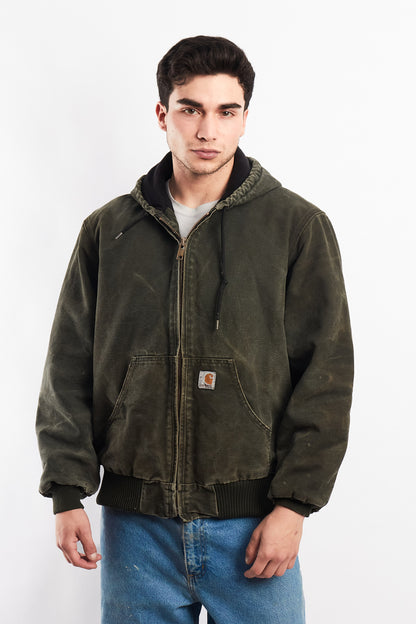 Vintage Carhartt "Kanye West" Faded Moss Green Duck Active Jacket (M/L)