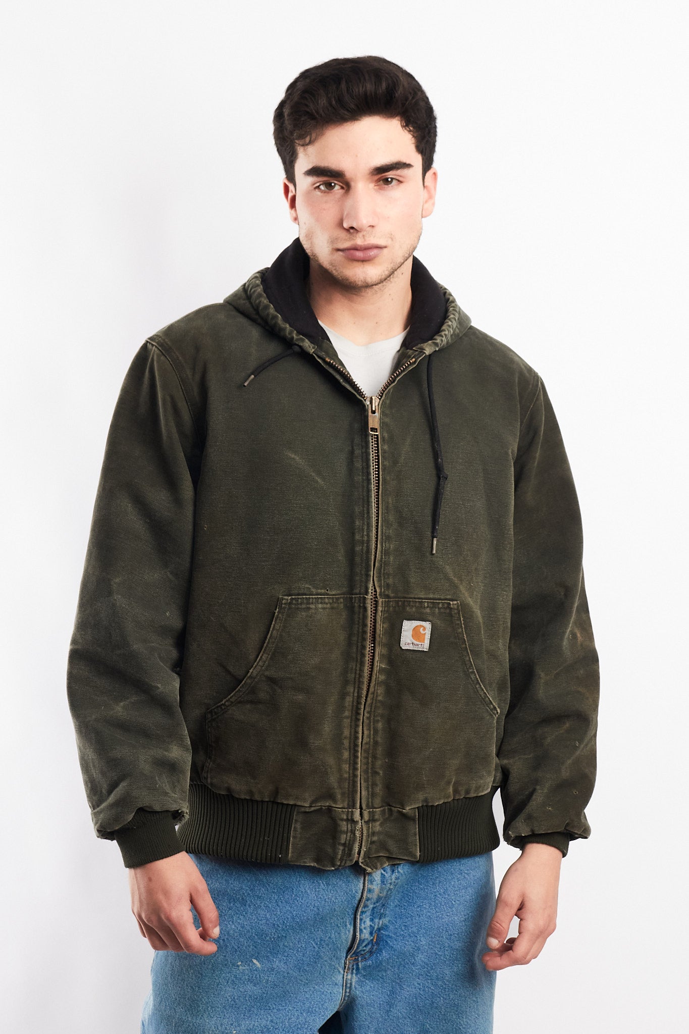 Vintage Carhartt "Kanye West" Faded Moss Green Duck Active Jacket (M/L)