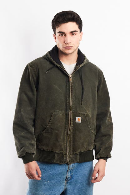 Vintage Carhartt "Kanye West" Faded Moss Green Duck Active Jacket (M/L)