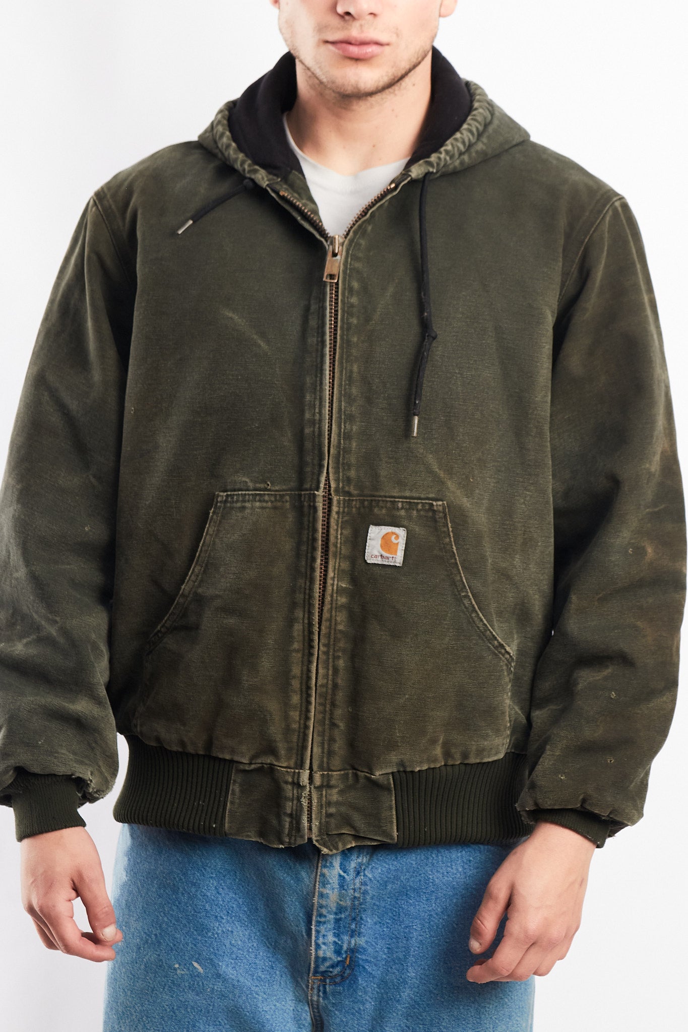 Vintage Carhartt "Kanye West" Faded Moss Green Duck Active Jacket (M/L)