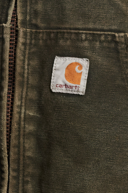 Vintage Carhartt "Kanye West" Faded Moss Green Duck Active Jacket (M/L)