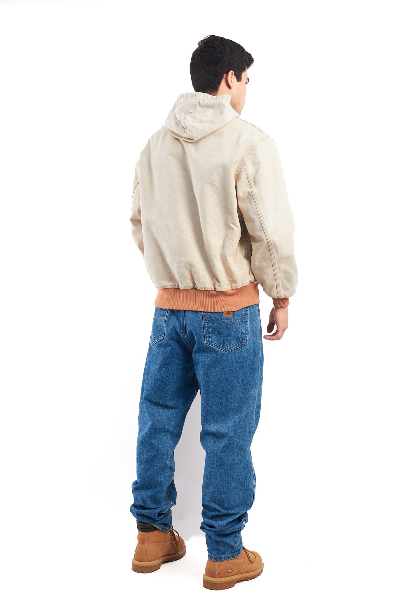 1998 Vintage Carhartt AJR106 Thermal Acid Wash Tan Active Jacket (M)