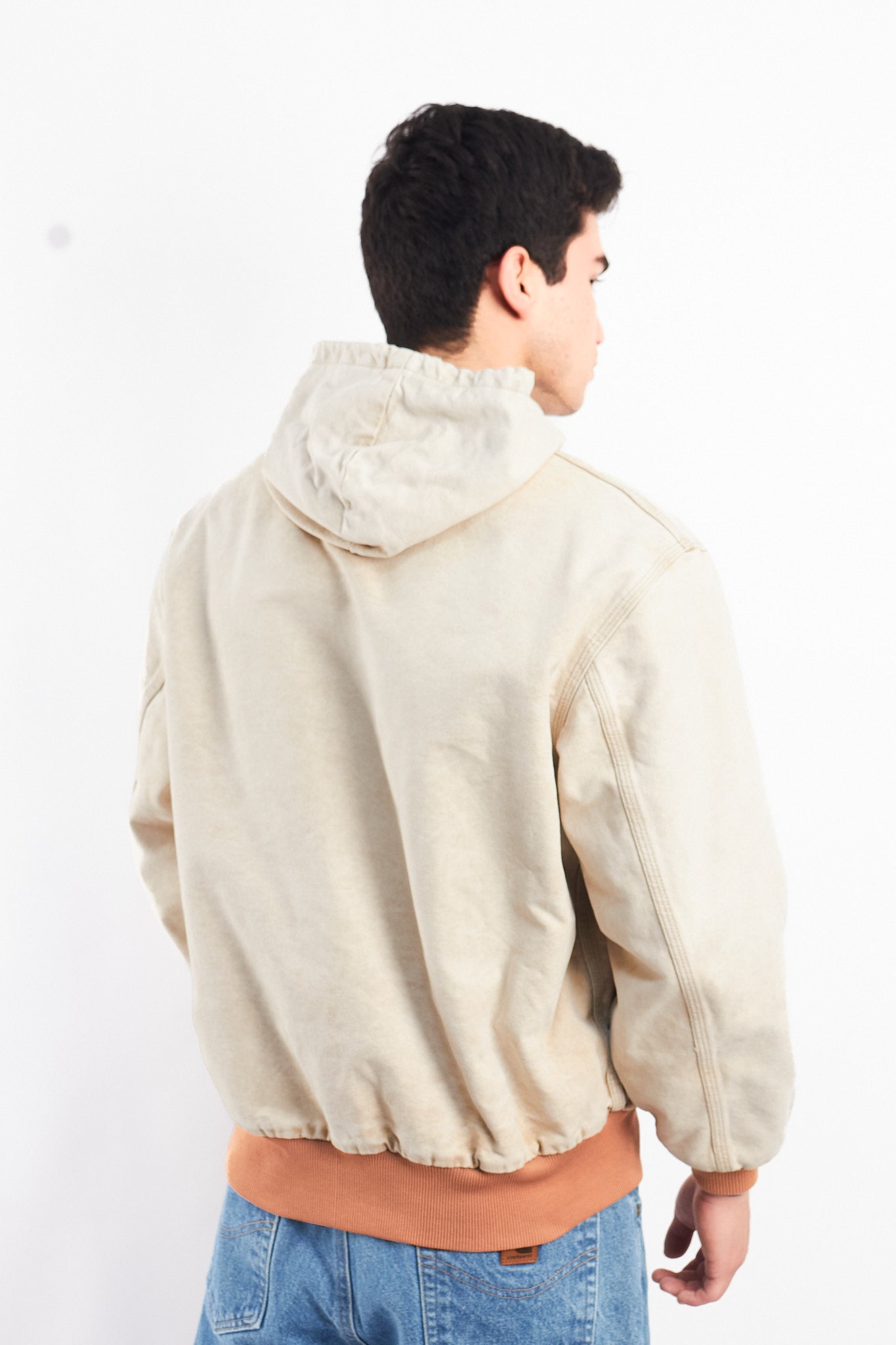 1998 Vintage Carhartt AJR106 Thermal Acid Wash Tan Active Jacket (M)